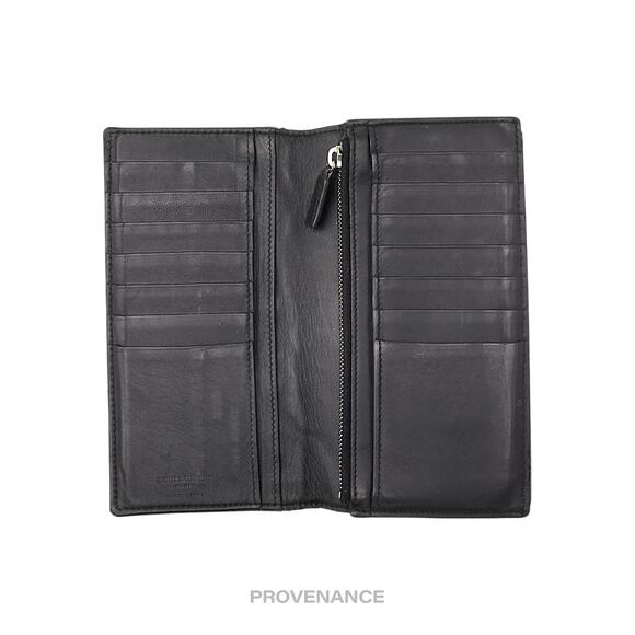 🔴 Saint Laurent Paris SLP Long Wallet - Black Croc Leather - Picture 4 of 8